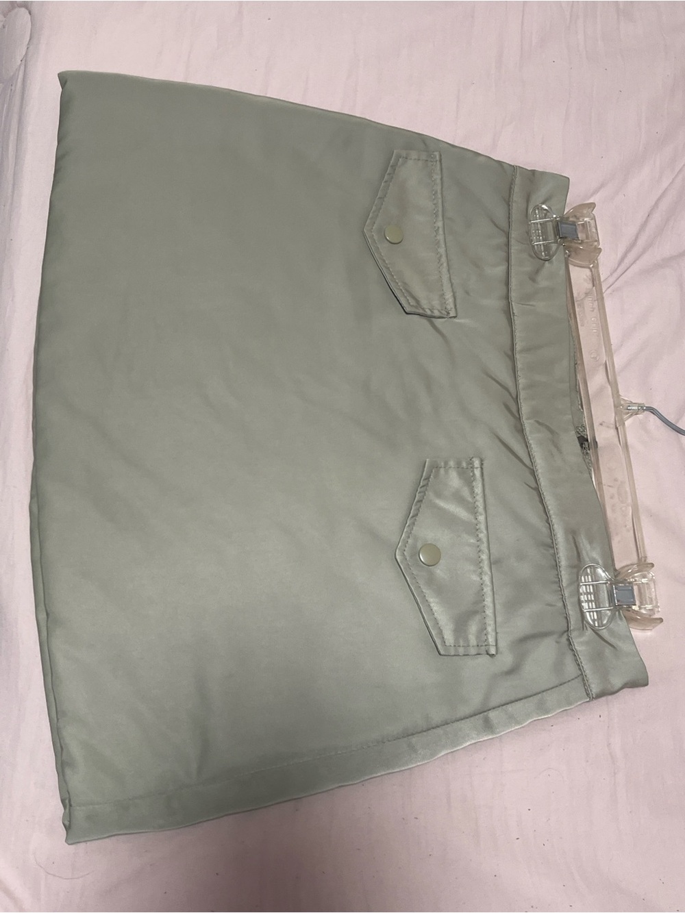 Forever 21 Light Sage Green Mini Skirt with Flap Pockets